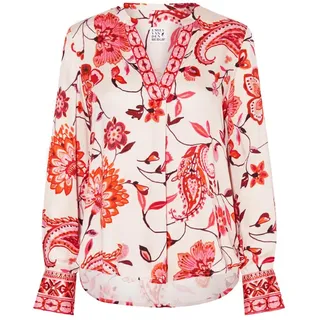 Emily Van Den Bergh Shirtbluse red sand flower beige 36