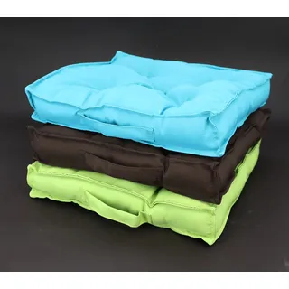 heimtexland Matratzenkissen mit 5-Punkt-Steppung und Tragegriff 38x38 cm in Apfel grün Lounge Kissen Sitzauflage Garten Sitzkissen Outdoor Polster Stadionkissen Stuhlkissen Typ333