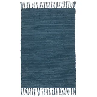 Fleckerlteppich Julia in Dunkelblau ca. 70x230cm