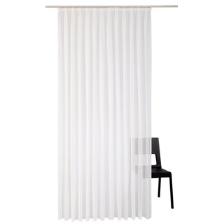 Wirth Gardine Audrey, Faltenband (1 St), halbtransparent, Fertig-Store mit FB 1:3 nach Maß weiß 1000 cm x 160 cm