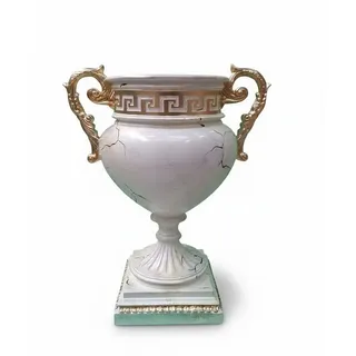 JVmoebel Dekovase Edle XXL-Vase handgemachter Topf für moderne Deko Sofort (Dekovase), Made in Europa weiß
