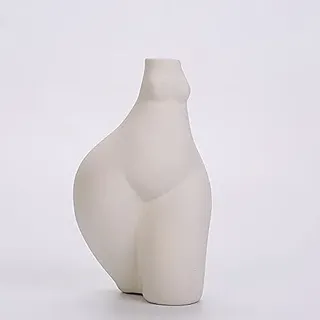 Betos Weibliche Körpervase, menschliche Körperform, weiße Keramikvase, Körperkunst, Porzellanvase, Blumenvase, mattierte Statue, Dekoration, minimalistische Skulptur-Dekoration
