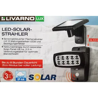 LED Solar Außen Leuchte Wand Strahler Spot Terrasse Garten Lampe Bewegungsmelder
