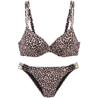 LASCANA Bügel-Bikini Damen Leo/Braun 40 Cup B