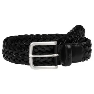 Marc O'Polo Flechtgürtel Leder schwarz 90 cm