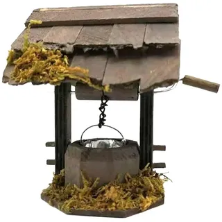 Abbdbd Mini-wunschbrunnen Im Maßstab 1:12, Vintage-wasserbrunnen, Brunnenfiguren, Wunschbrunnen, Gartenzubehör, Heimdekoration