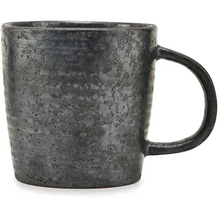 House Doctor Große Tasse aus Steingut Pion Schwarz | Steinguttasse für Tee, Kaffee & Kakao | Dänisches Design im Scandi-Style, Large, Pebble Black