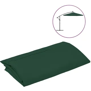 vidaXL Ersatzbezug Ampelschirm Polyester 350 cm Grün