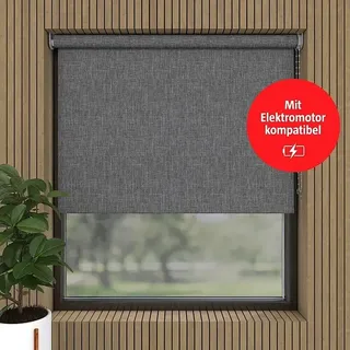 Verdunkelungsrollo Struktur  (B x H: 200 x 190 cm, Dunkelgrau)