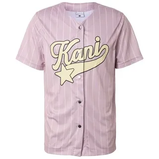 Karl Kani Kurzarmhemd Karl Kani Woven Signature Pinstripe Baseballshirt (1-tlg) lila XS