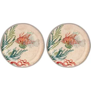 Rose & Tulipani Salatteller 21 cm beige/pink 2er Set