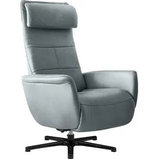 Hukla Sessel »HU-LC17037«, Verstellbare Beinauflage und Rückenlehne, hochklappbare Rückenpolster grau