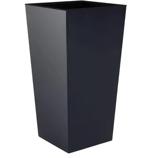 rg-vertrieb Pflanzkübel Eckig Hoch 37,5cm Anthrazit – Blumentopf mit Einsatz (5L), Pflanztopf Matt Kunststoff, Blumenkübel Wetterfest für Innen & Außen, Übertopf Modern (Volumen 11,4L)