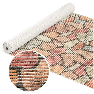 ANRO Schaum-Badematte Antirutschmatte Weichschaummatte Badezimmer Entspannung, Höhe 5 mm, wasserdurchlässig, pflegeleicht, Rillen, rutschhemmend, Drainage Effekt, strapazierfähig, Praktisch, Weich, Rutschhemmend, Schnelltrockend, mit Drainagelöchern, Rutschfest, Modern, PVC, Eckig, Geprägt braun Eckig | 80 cm x 120 cm x 5 mm