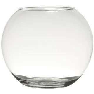 INNA-Glas Kerzenhalter Kerzen Kugelvase TOBI Earth aus Glas, klar, 23cm, Ø30cm weiß