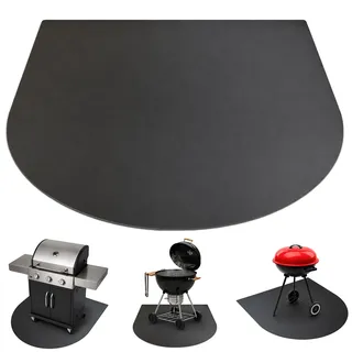 Tulup Grill-Unterlage 80 x 90 cm Metall Schwarz