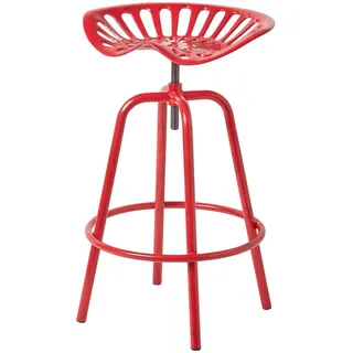 Homescapes Barhocker Traktorsitz 60–74 cm Rot