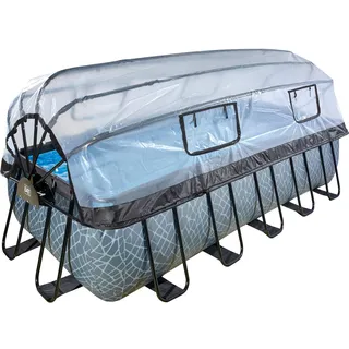 EXIT TOYS Stone Pool 540 x 250 x 122 cm inkl. Sandfilter und Abdeckung