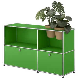 USM Haller Sideboard mit zwei Klapptüren und Pflanzeneinsatz Grün