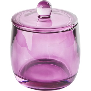 Beliani, Seifenspender + Seifenschale, Badezimmer Set 4-teilig Glas violett ROANA