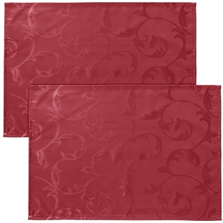 Platzset, »Tischset "Greven" 2er-Pack«, Erwin Müller, (2-St), abwaschbar Uni rot