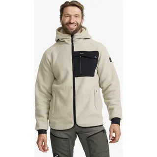 Sherpa Hoodie Herren Beige Khaki, Größe:L - Herren > Oberteile > Fleece & Midlayers - Beige