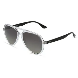 Ray-Ban RB 4376 Unisex-Sonnenbrille Vollrand Pilot Kunststoff-Gestell, transparent