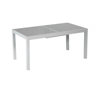 Merxx Gartentisch ausziehbar 160/220 x 90 cm - Aluminiumgestell Silber