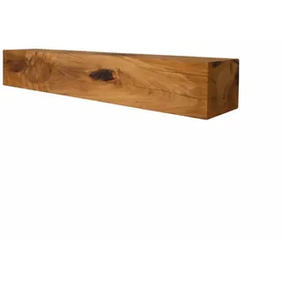 Eichenregal Rustikal Eichenbalken Natur Massivholz Wandregal 50cm geölt