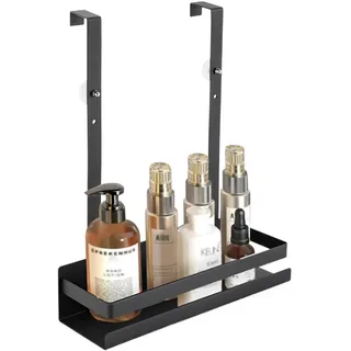 Duschablage zum Hängen, Duschregal mit Saugnäpfen für Glastür Ohne Bohren, Hang Duschkorb Shampoo Halterung für Dusche (1 Shelf)