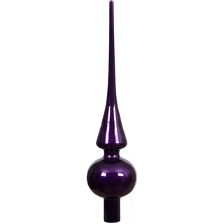 Kaemingk Christbaumspitze Glas 26cm hoch D=6cm Weihnachtsbaumspitze matt - Christbaumschmuck & Weihnachtsbaumschmuck - Feige glänzend