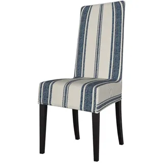 Stuhlhussen, blau und weiß, französischer Jacquard-Streifen, Esszimmerstuhl-Schutzbezug, dehnbarer Stuhlbezug für Esszimmer, Küche, Hotel