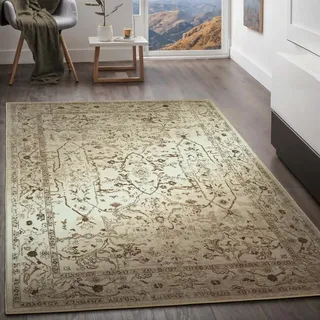 Kurzflorteppich TaraCarpet Rainbow Oriental moderner Orientteppich beige 240x340 cm