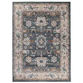 Mazovia Orientteppich Oriente Teppich - Traditioneller Teppich Orient Blau, 140 x 200 cm, Geeignet für Fußbodenheizung, Pflegeleicht, Wohnzimmerteppich blau 140 x 200 cm