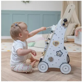 KiddyMoon Lauflernwagen schwarz/weiß