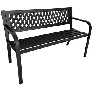 Hti-Living Gartenbank 119 x 75 x 50 cm Schwarz