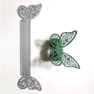 Sytaun Metallmesserform, Serviettenring Schmetterlingsschneidwerkzeuge DIY-Prägepapierkarten Bastelschablonenform Silber