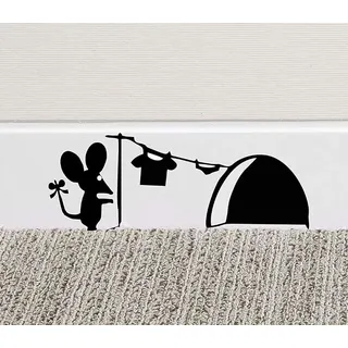 2 Paar Wandaufkleber Mit Mauselochmotiv, Vinyl-aufkleber, Mäuseloch
