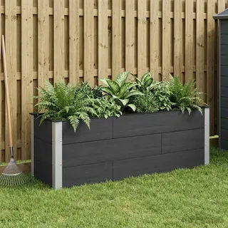 vidaXL Hochbeet 150 x 50 x 54 cm Schwarz
