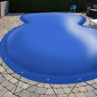 Aufblasbare Poolabdeckung für Achtformpool 625 x 360 cm | Achtform Pool 6,25 x 3,6 m | blau
