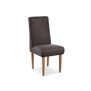 CAVADORE Esszimmerstuhl Kira / Polsterstuhl für Küche, Esszimmer oder Wohnküche in Lederoptik / Passend zur Küchengarnitur Kira / 48 x 103 x 62 / Hochwertiges Mikrofaser: Grau