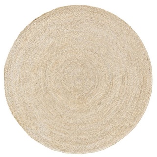 Teppich Jutta, benuta, rund, Höhe: 5 mm, Kunstfaser, Berber, Ethno-Style, Wohnzimmer weiß