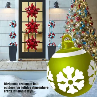 Personalisierte, Aufblasbare 60-cm-weihnachtskugel Aus Pvc Für Garten Oder Zuhause