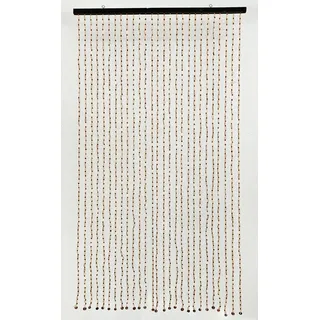 Yudu Türvorhang Türvorhang Vorhang mit Holzperlen Handarbeit 90x180cm