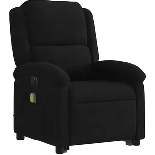 vidaXL Massagesessel mit Aufstehhilfe Samt 144,5 x 82 x 0 cm Schwarz elektrisch