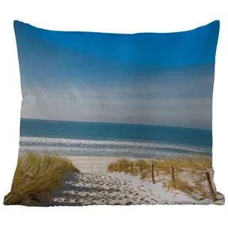 MuchoWow Dekokissen Strand - Meer - Düne - Sand - Sommer, Kissenhülle für den Außenbereich, Outdoor, Kissen, 60x60 cm bunt Quadratisch | 60 cm x 15 cm x 60 cm