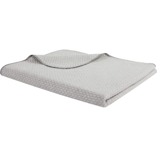 biederlack Decke, Sofaüberwurf, Baumwolle, Grau, 150 x 180 cm