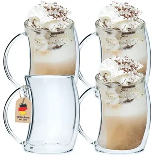 Intirilife Latte Macchiato Glas 0,2 l 4-tlg.