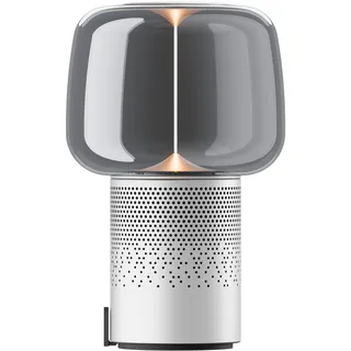 Kooduu Serena Play - Bluetooth Lautsprecher mit Lampe - Mattes Silber | Bis zu 11 Stunden Spielzeit - 4,0 Stunden Ladezeit - 150 Lumen - 0-100% stufenloser Dimmer - Stahl - USB-C Dock inklusive