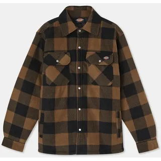 Funktionshemd DICKIES "Dickies Workwear Hemden PORTLAND SHIRT", Herren, Gr. XS, Normalgrößen, grün (khaki), Flanell, Obermaterial: 100% Polyester. Futter: 100% Polyester. Füllung: 100% Polyester, Hemden